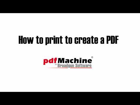 Print to convert to PDF using pdfMachine