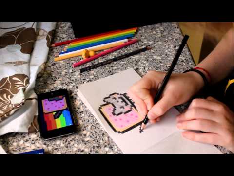 how to draw nyan cat