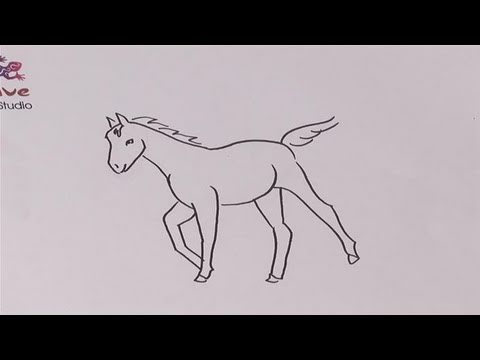 how to draw step by step a horse