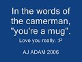 once more, adam proves he's totally hardcore and launches himself into a door. awesome!
