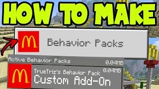 HOW to CREATE a ADDON or BEHAVIOR PACK - Minecraft Pocket Edition 0.16.0 Update (MCPE 0.16.0 UPDATE)