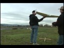 rc zagi flying wing hand launched rocket plane with crash