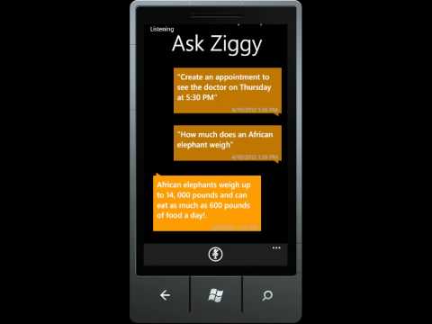 Ask Ziggy: The Siri like app for Windows Phone