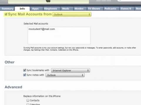 how to sync work email with iphone