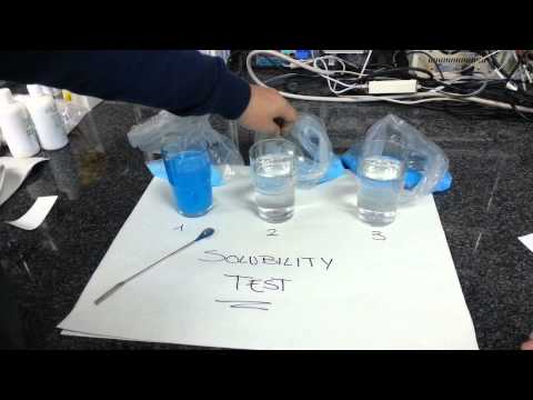 how to perform solubility test