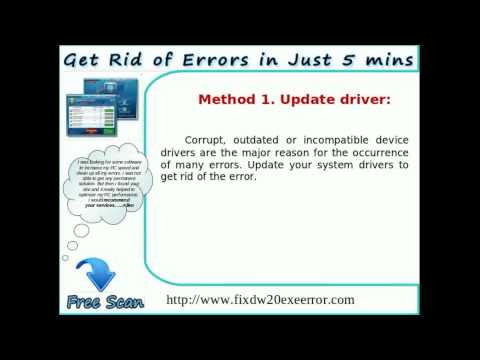 how to repair dw20.exe