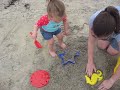 my daughter playing at the beach in la jolla