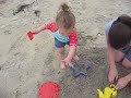 my daughter playing at the beach in la jolla