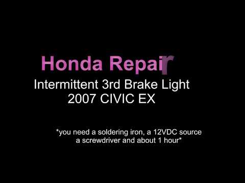 2007 Honda Civic Intermittent 3rd Brake Light Repair (LED) – No need to replace !