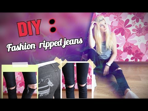 DIУ: Модные рваные джинсы ✤✤✤ Fаshiоn riрреd jеаns ✤✤✤ Gомеl - DomaVideo.Ru