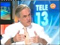 Sebastian Pi�era comenta encuesta CEP en Telenoche