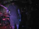 Vehemence Vocalist Anthony Gearhart talking to a pole