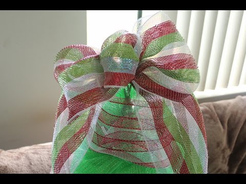 how to make a tree topper bow