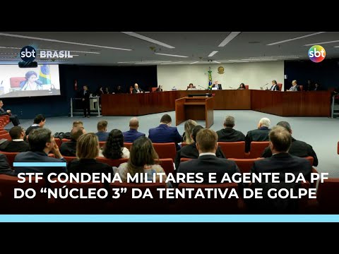 STF condena 9 militares e um agente da PF por tentativa de golpe de Estado | #SBTBrasil
