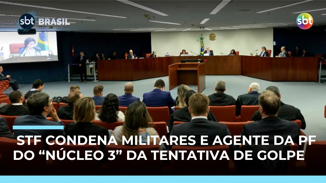 STF condena 9 militares e um agente da PF por tentativa de golpe de Estado | #SBTBrasil