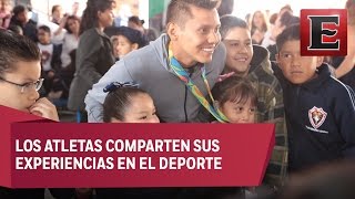 Tres medallistas mexicanos, que participaron en Río 2016, acudieron a la escuela primaria Modelo, en la colonia Anáhuac, para compartir sus experiencias en el deporte e incentivarlos a practicar la actividad física.
