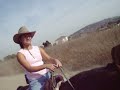 katie, leslie, and krystal riding on tralil