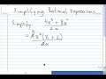 Simplifying Rational Expressions - level 1; Algebra I