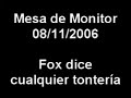 Las tonterías de Fox - Mesa de monitor