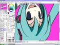 Speed Painting Of Hatsune Miku Riding A Leek