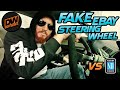 Fat guy bends fake Nardi steering wheel!