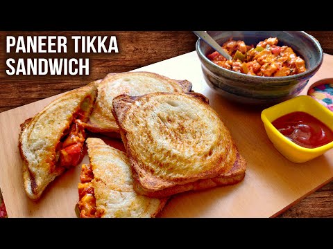 Paneer Tikka Sandwich Recipe | How To Make Paneer Tikka Sandwich | Simple Bombay Style Toast | Varun