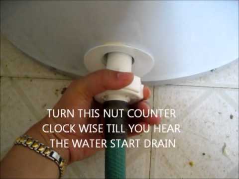 how to drain richmond hot water heater