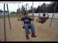 Funny KO accident on the swings