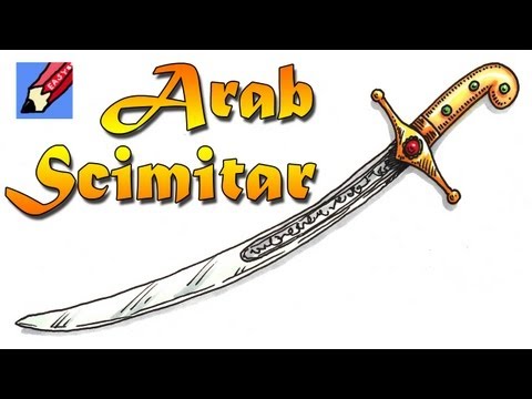 How to draw an Arab Scimitar Real Easy