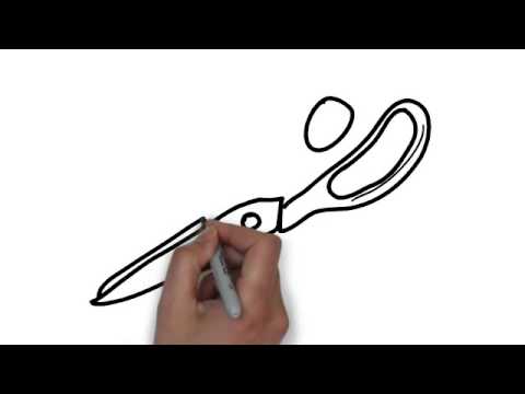 how to draw scissors