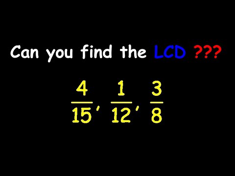 #7 How to find  LCD lowest common denominator ACT vol 2 mathgotserved explanation  how to quickly