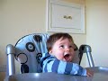 Cute baby laughing