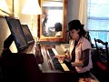 15 year old phenom composer plays her first composition.