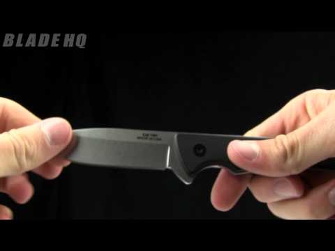 Kershaw Skyline Fixed Blade Knife Black G10 (3.125" Stonewash Plain) 1084