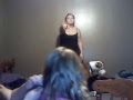 Elizabeth Amber and Jessica(me) Elizabeth dancing on the bed