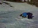 Ronan and Fiona falling in the snow