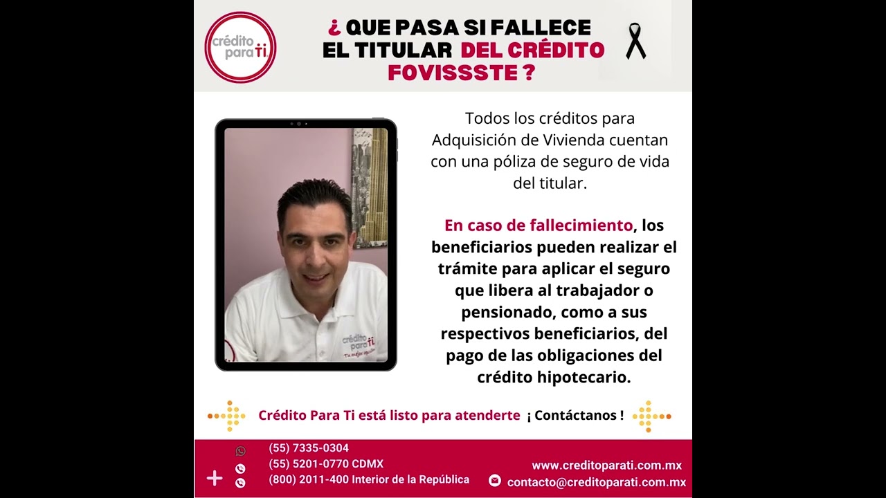 ¿Qué pasa si fallece  <br>el titular del crédito FOVISSSTE?