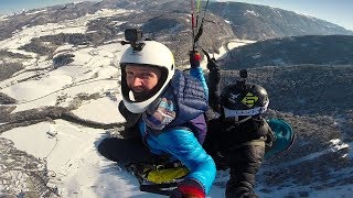 Paraglider BASE jump