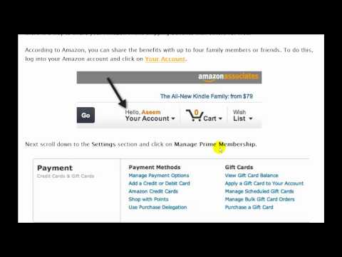 how to share amazon prime