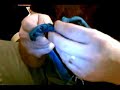Starting a toothbrush rug from a tight braid