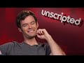 bill hader and anna faris interview each other and answer questions from viewers about their movie, cloudy with a chance of meatballs.