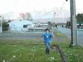 Knife thrown in kids face