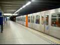 Metro vertrekt uit station Heizel, Brussel