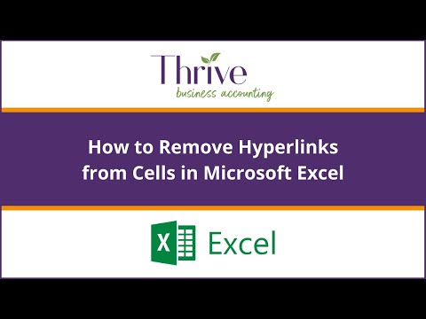 how to remove hyperlink in excel 2007