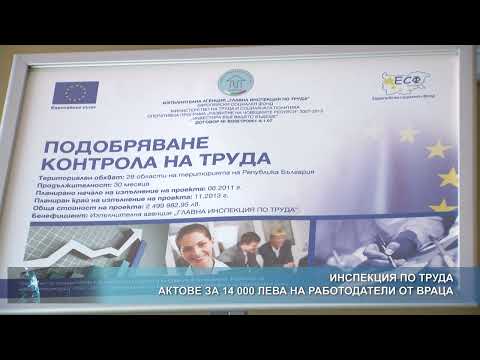 Инспекция по труда - актове за 14 хил. лв. на работодатели от Враца