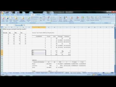 how to perform two way anova in excel