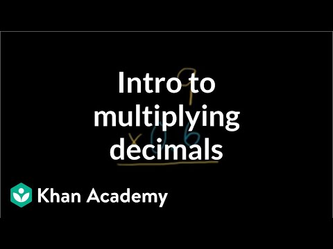 Introduction to multiplying decimals