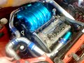 First fire up of new donk. 2.5L twin turbo 6A13 motor from a VR4 Legnum into an FTO.