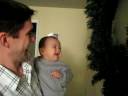 Micah fasincated with wreath Micah fasincated with wreath