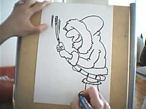 how to draw eskimo